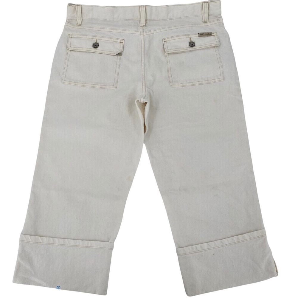 Columbia Capri Pants Off White Denim Cropped Outdoor Casual Comfy Womens Size 12
